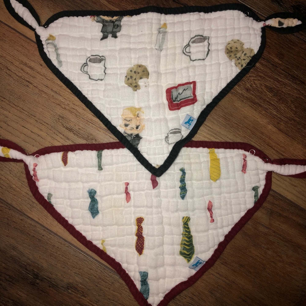 3/$10 Handkerchief styled bibs